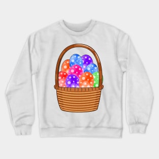 Colorful Easter Eggs Basket Crewneck Sweatshirt